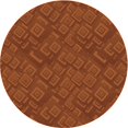 thumbnail image 1 of Ahgly Company Machine Washable Indoor Round Transitional Orange Red Orange Area Rugs, 5' Round, 1 of 7