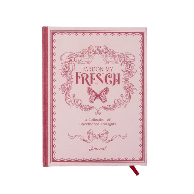 U Style Pardon My French Book Cloth Casebound Journal, 6" x 8", 200 Sheets