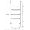 thumbnail image 2 of 5 Step Boat Rope Ladder Portable Folding Extension Safety Fishing Ladder for Yachting Kayak Sailboat, 2 of 7