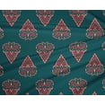 thumbnail image 4 of oneOone Polyester Lycra Fabric Leaves & Floral Block Printed Fabric 1 Yard 56 Inch Wide, 4 of 4