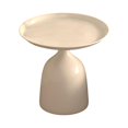 thumbnail image 1 of yuksok Round End Table Iron Stable Base Coffee Table for Living Room Bedroom Office Height 43cm, 1 of 9