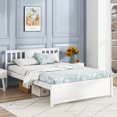 thumbnail image 1 of Gymax Full Size Bed Frame w/ Headboard Wood Slat Support No Box Spring Needed, 1 of 10