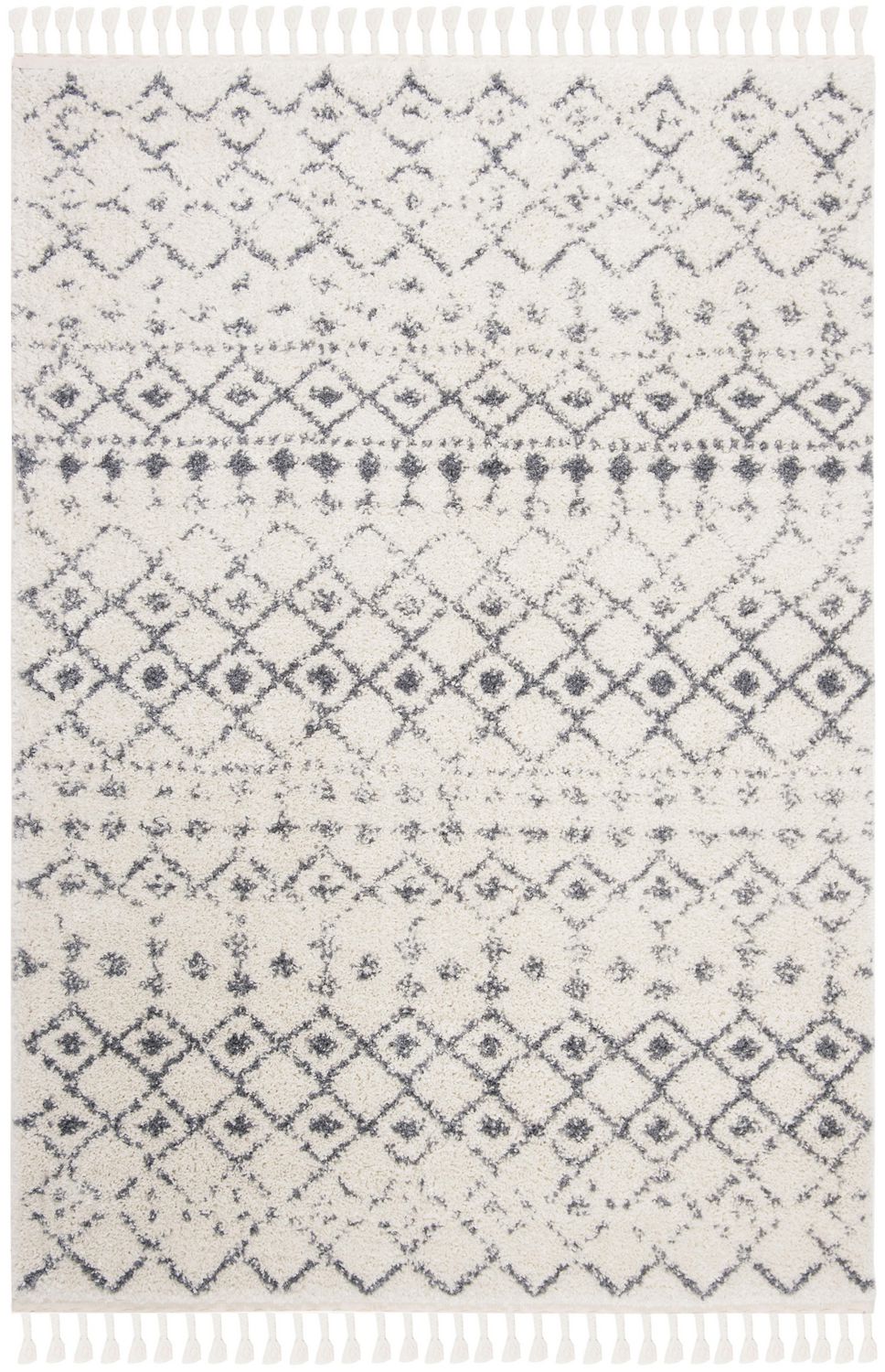 SAFAVIEH Berber Fringe Merlin Géométrique Shag