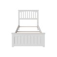 thumbnail image 3 of Lit Plateforme en Bois Mission Simple TG avec Pied de Lit Assorti, Blanc, 3 of 5