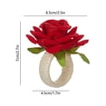 thumbnail image 3 of PEONAVET Fermoir de Serviette de Style Occidental Simulé Décoration de Bureau Anneau de Serviette Rose, 3 of 6