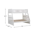thumbnail image 5 of Lexicon Galen Transitional Wood Twin over Full Bunk Bed in White, 5 of 5