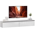 thumbnail image 1 of HOMCOM Wall Mounted TV Stand with Storage, Floating Media Console, White, 1 of 10