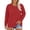 Red, variant on Jindong Plus Size Neck T Shirts Women Long Sleeve Tops Casual Summer Tshirts Loose Fit Tee