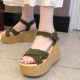 thumbnail image 4 of Leutsin Women Ankle Strap Summer Slide Sandals Platforms Wedges Shose, 4 of 6