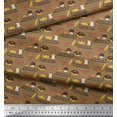 thumbnail image 3 of Soimoi Moss Tissu Georgette Traîneau, Pain & Hot Dog Imprimé par Yard 42 Pouces de Large, 3 of 3