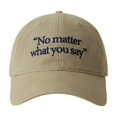 thumbnail image 1 of GDREDA Womens Ball Cap Big Head Round Baseball Cap Four Seasons Embroidered Face Small Wide Curved Cap，Khaki, 1 of 3