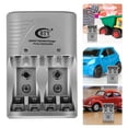 thumbnail image 4 of FRCOLOR AA AAA 9V Standard Battery Charger,3.94"X2.56"X1.57", 4 of 5