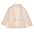 thumbnail image 1 of Girls Long Sleeve Shawl Formal Suit Jacket for Kids Open Front with Inner Pocket - Girls Tops Tees & Shirts, 1 of 8