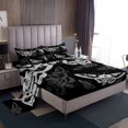 thumbnail image 1 of Erosebridal Gothic Moth Bed Sheets Set Full Size, Skull Bed Sheets Full, Mandala Style Decor 4 Pieces, 1 of 7