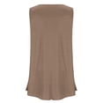 thumbnail image 5 of AherBiu Débardeurs d'Été Grande Taille pour Femmes Coupe Ample Col Rond Sans Manches Ourlet Mode Basique T-Shirt, 5 of 5