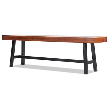 VEVOR Outdoor Bench, 63 inches Wood Garden Bench with Metal Leg for Outdoors, Outdoor Garden Park Bench, 500 lbs Load Capacity Bench, Dining Bench Patio Bench for Garden, Park, Yard, Front Porch