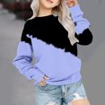 thumbnail image 2 of Besolor Oversized Sweatshirt for Girls Fall Casual Round Neck Long Sleeve Tops Fashion Color Block Outfits, 2 of 5