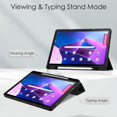 thumbnail image 5 of KOMI Tablet PC Case Case Compatible with Lenovo Tab M10 Plus (Gen 3 2022) 10.6"Tablet Case, TPU Slim Cover Auto Wake/Sleep Smart Case with Clear Transparent Back Shell Back tablet protection Black, 5 of 5