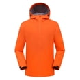thumbnail image 2 of Sentmoon Mens Jacket Winter Solid Color Long Sleeve Hooded Neck Winter Coat Men Oversized Keep Warm Zipper Windbreaker Waterproof Mens Clothes Fall Delightful for Commuting and Bike Riding, 2 of 8