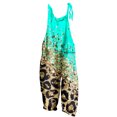 thumbnail image 2 of LOVZFMLL Combinaison pour Femme, Imprimée d'Été Sans Manches, Dos Nu, Ample, Longue, Verte, m, 2 of 5