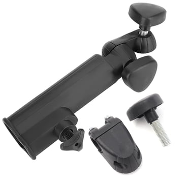 TOPINCN Chariot Poussoir Porte-Parapluie Support en Plastique Tirer Chariot à Vélo Noir Universel, Chariot à Parapluie, Porte-Parapluie Noir