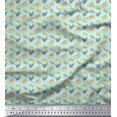 thumbnail image 1 of Soimoi Green Cotton Voile Fabric Enjoy Summer Time Text Print Sewing Fabric Yard 42 Inch Wide, 1 of 5