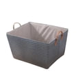 thumbnail image 2 of Birdeem Foldable Laundry Basket,Collapsible Dirty Clothes Hamper with Leather Rope Handle,Stands Independently Large Capacity for Home Bathroom Bedroom,Canvas Storage Basket Space Saving Design, 2 of 9