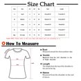 thumbnail image 3 of Pompotops Mode Femmes Imprimé T-shirt Mi-Longueur Manches 3/4 Blouse Col Rond Casual Tops Dégagement, 3 of 5