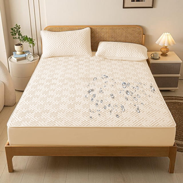 Mattress Protector, 35.4x78.7 Inches, Nonslip Bed Cover, All-Inclusive, Soft Fibre, Fitted Sheet, Pet-Resistant, Kid-Friendly, Washable, Suitable for Sleeping Naked