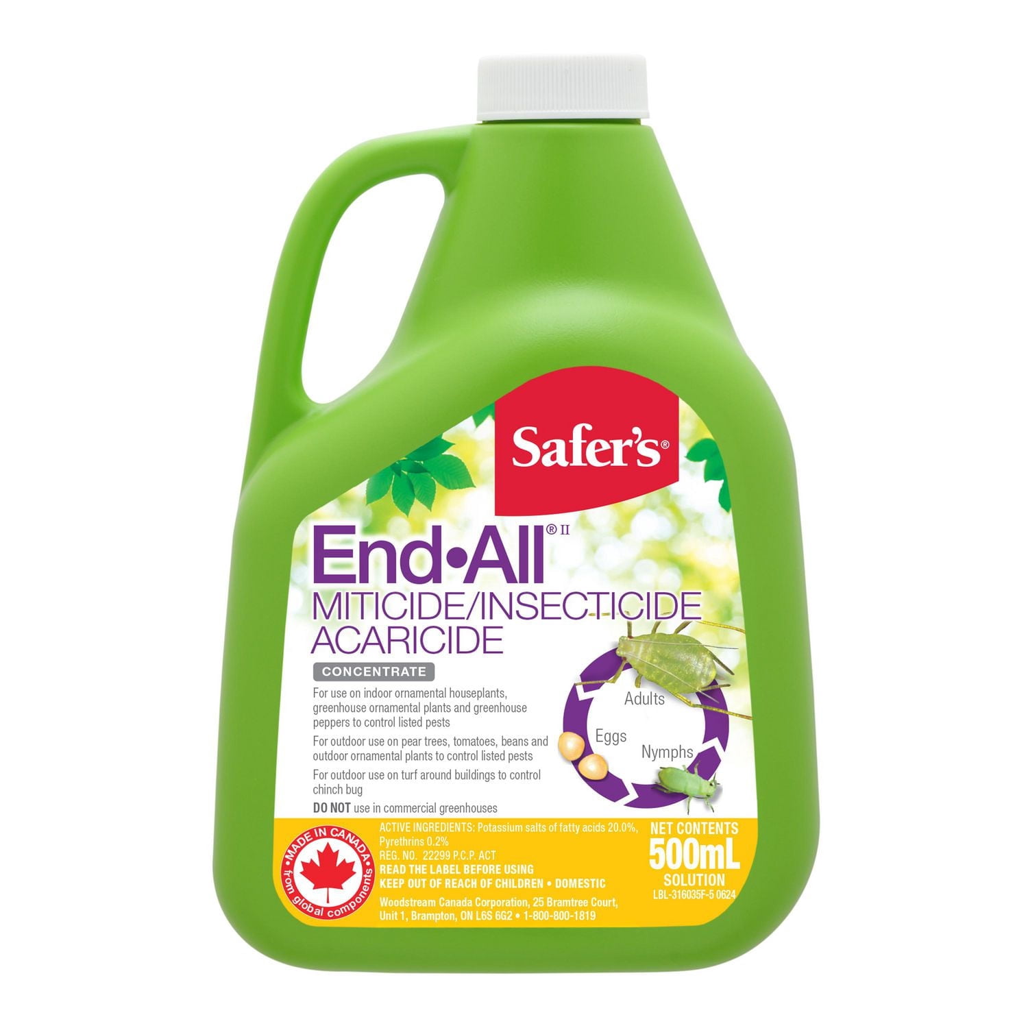 Safer’s End-All Miticide/Insecticide/Acaricide 500mL Concentrate