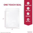 thumbnail image 2 of Clear Reclosable Bags, Single Track Zipper 2 Mil Thickness Zip Plastic Poly Bags (100) (4x6), 2 of 2