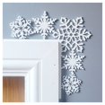thumbnail image 1 of Snowman Snowflake Door Corner Sign Chic Door Corner Decor Frame Sign for Home Inside Fireplace Decoration, 1 of 5