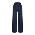 thumbnail image 3 of Pisexur Womens Sweatpants 2024 Ribbed Workout Jogging Pants Casual Baggy Elastic Waist Sweatpants Casual Baggy Drawstring Wide Leg Pants Solid Color Straight Leg Sweatpants with Pockets, 3 of 5