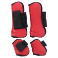 thumbnail image 3 of Horse Tendon Boots, Thicken PU Shell Protection Horse Boots Horse Leg Protectors Horse Tendon Shell Excellent  For Prevent Injury For Protect 's Legs Red L, 3 of 8