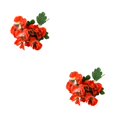 thumbnail image 4 of Decodeary Realistic Appearance Flower Decoration For Low Maintenance Garden Easy To Clean Cloth Decorations Fake Plants Flowers JH1241 Red 2Set, 4 of 6