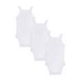 thumbnail image 2 of Buyless Fashion Baby Girl White Eyelet Camisole Onsie In Soft Cotton With Colored Trim, 2 of 7