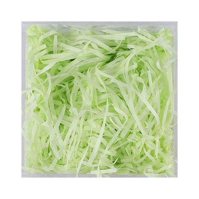 Relayinert 1 Pack Lafite Paper Raffia Filler Colorful Shredded Box Packaging Decoration Practical Wedding Party Easter New Year Light green
