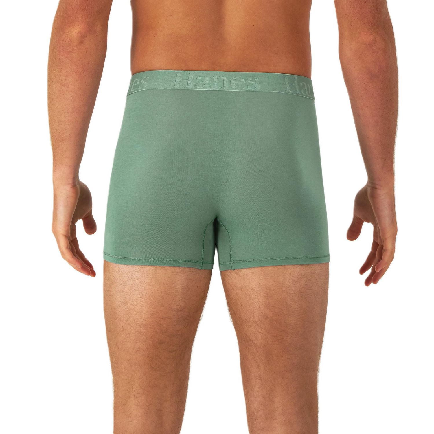 Hanes Originals Men's SuperSoft Trunks Underwear, Total Support Pouch, Black