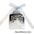 thumbnail image 4 of Maoww 50 Pieces Gift Boxes Snack Chocolate Cookie Package Holder Paper Decorative Atmospheres Packing Ribbon Hollow Container Silver, 4 of 8