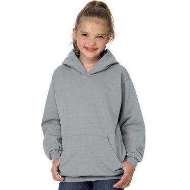 Hanes Youth ComfortBlend EcoSmart Pullover Hoodie, M, Light Steel