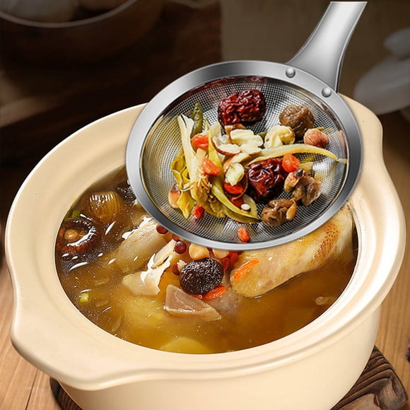 304 Stainless Steel Colander Oil Separator Household Kitchen Multifunctional Oil Skimmer To Foam Oil Separator Artifact Fishing Oil Filtration