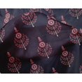 thumbnail image 4 of oneOone Silk Tabby Fabric Leaves & Floral Block Printed Fabric 1 Yard 42 Inch Wide, 4 of 4