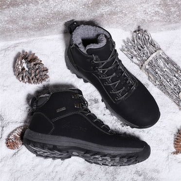 TIMIFIS Bottes de Randonnée pour Hommes Bottes de Neige d'Hiver Imperméables Chaussures d'Extérieur Joyeux Noël