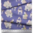 thumbnail image 2 of Soimoi Rayon Fabric Deer,Elephant & Rabbit Kids Decor Fabric Printed Yard 56 Inch Wide, 2 of 2