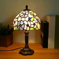 thumbnail image 4 of Small Table Lamp with Soft Non-Glaring Light, Glass Shade Night Light, for Bedroom Living Room Study, 36x20x12 cm, 1 Pack, 4 of 6