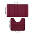 thumbnail image 2 of zanvin Bathroom Accessories Memory Foam Bath Mat Set Bathroom Rugs Practical for 2 Pcs Toilet Mats Soft Comfortable Water Absorption Non slip Thick Machine Washable Easier to Dry DarK, 2 of 6