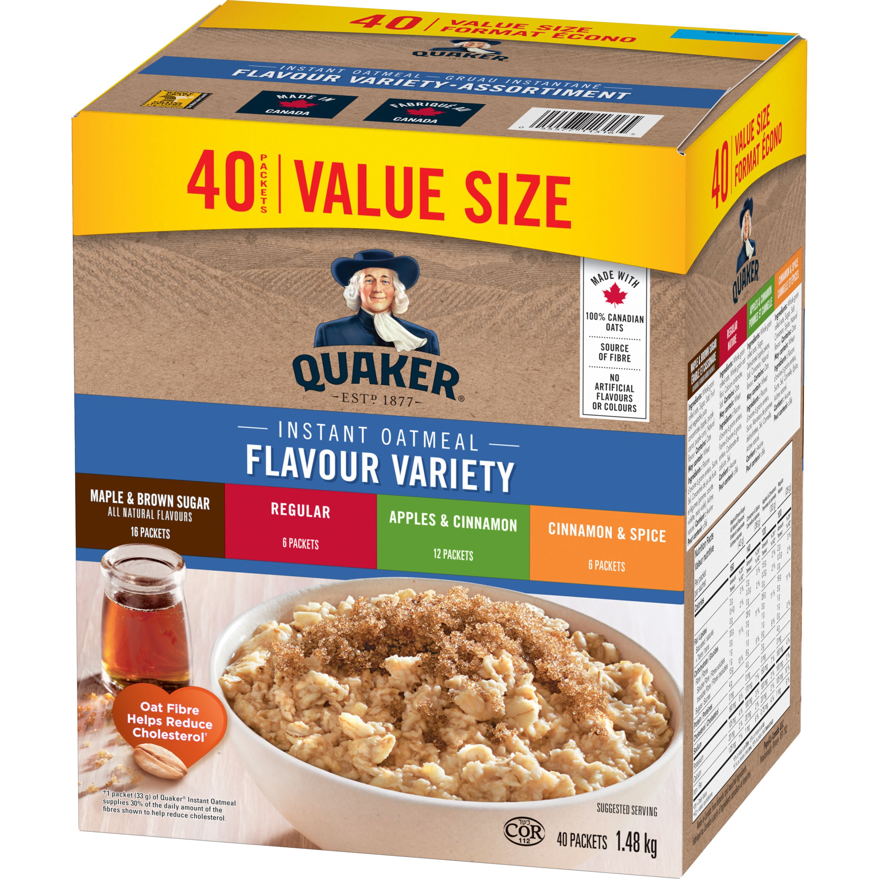 Quaker Gruau Instantané Assortiment de Saveurs