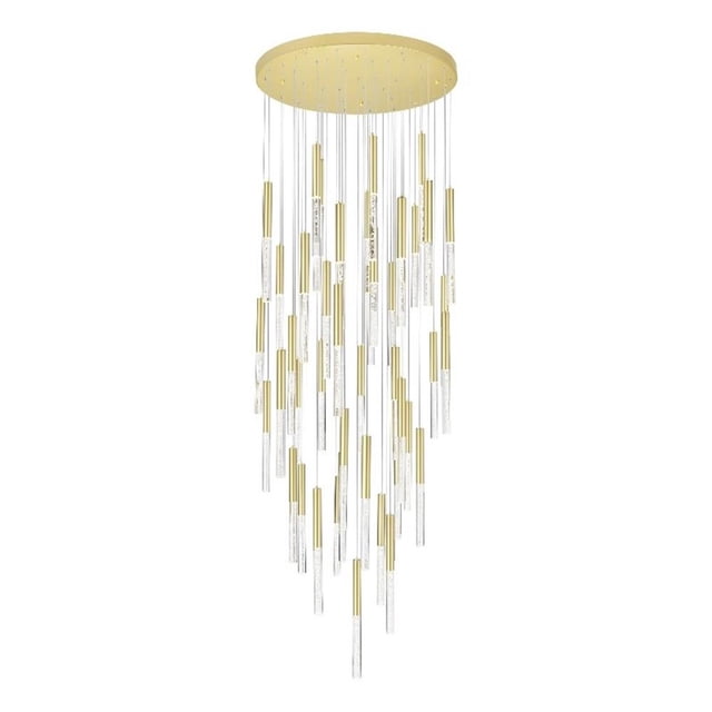 CWI Lighting Dragonswatch Lustre Intégré à LED avec Finition Satin Doré