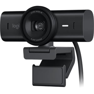 Logitech MX Brio Ultra HD 4K Collaboration et diffusion de la webcam, 1080p à 60 FPS, Dual Noise Reducing Mics, Afficher le mode, USB-C, noir
