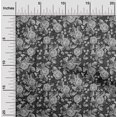 thumbnail image 2 of oneOone Rayon Gray Fabric Florals Craft Projects Decor Fabric Printed By The Yard 56 Inch Wide, 2 of 4